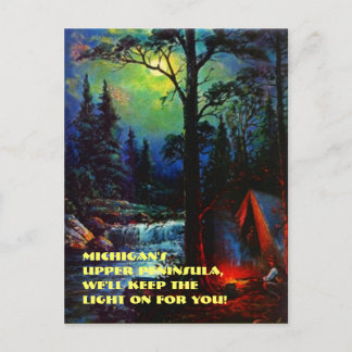 CAMPING IN MICHIGAN'S BOVENDIEN MI-BRIEFKAART BRIEFKAART