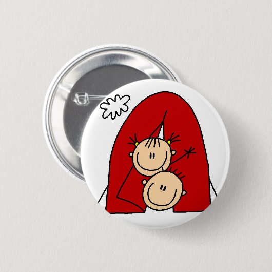 Camping in Tent Button (Voorkant /achterkant)