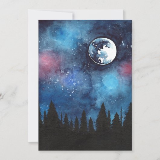 Camping Invitation à une fête à thème (Dos)