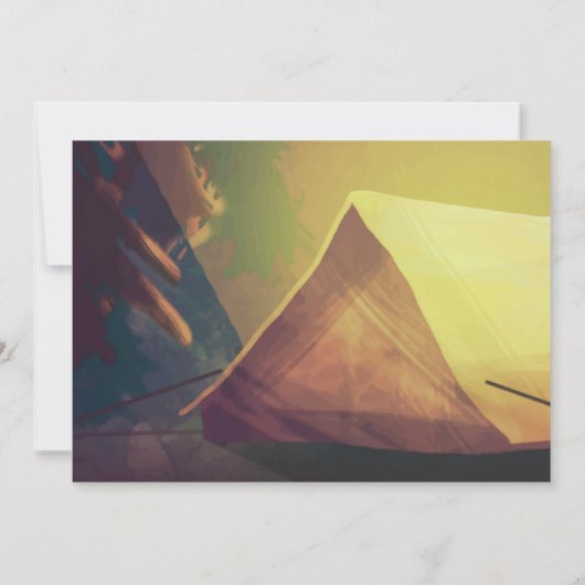 Camping Invitation à une fête à thème (Dos)