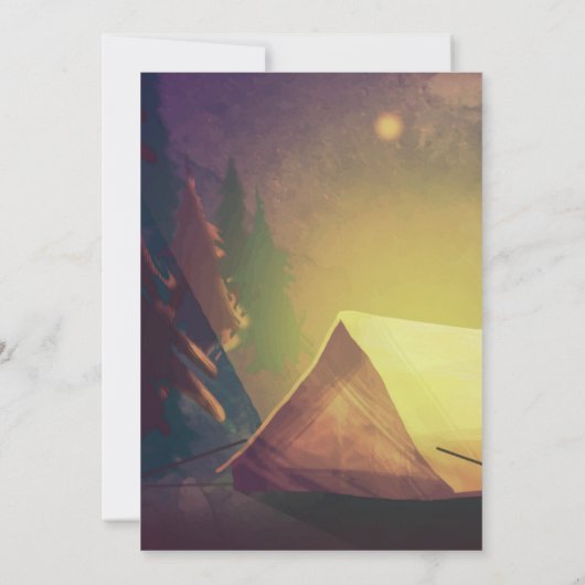 Camping Invitation à une fête à thème (Dos)