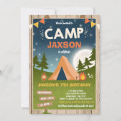 Camping Invitation Anniversaire Camp hors fête (Devant)