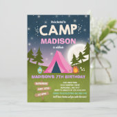 Camping Invitation Anniversaire Camp hors fête (Debout devant)