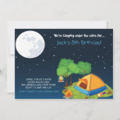 Camping Invitations de fête d'anniversaire (Devant)