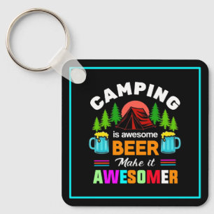 Camping is Awesome Bier Maak het Awesomer-67357 Sleutelhanger