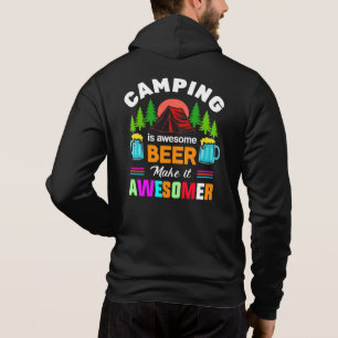 Camping is Awesome Bier Maakt het Nog Awesomer-673 Hoodie