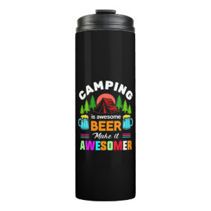Camping is Awesome Bier Maakt het Nog Awesomer-673 Thermosbeker