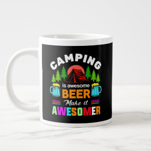 Camping is Awesome Bier Maakt het Nog Leuker-67357 Extra Grote Beker