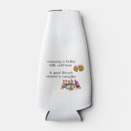 Camping is beter met koude bier en goede vrienden flesjeskoeler