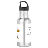 Camping is beter met koude bier en goede vrienden waterfles (Achterkant)