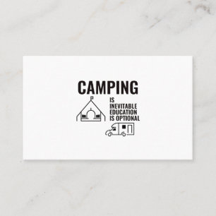 CAMPING IS EEN ONVERMIJDELIJK ONDERWIJS. VISITEKAARTJE