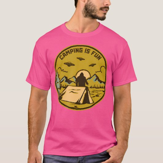 Camping is een vage grappige camping van de boddeb t-shirt (Voorkant)