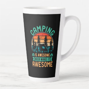 Camping is Geweldige Bier Maakt het Geweldig Latte Mok