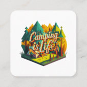 Camping is het leven vierkante visitekaartje (Achterkant)
