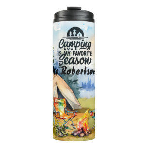 Camping is mijn favoriete seizoen thermosbeker