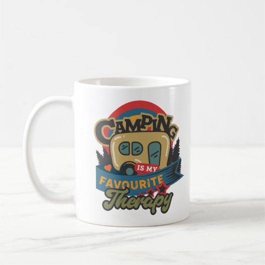 Camping is mijn favoriete therapie koffiemok (Links)