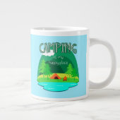 Camping is mijn gelukkige plek extra grote beker (Rechts)
