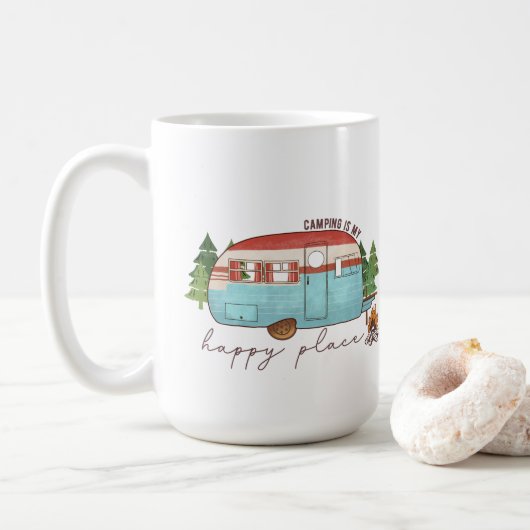 Camping is mijn gelukkige plek koffiemok (Met donut)