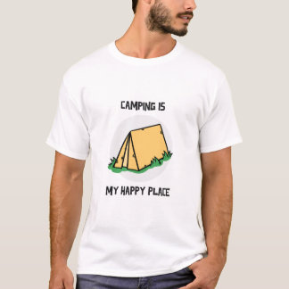 Camping is mijn gelukkige plek t-shirt