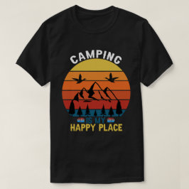 Camping is mijn gelukkige plek t-shirt
