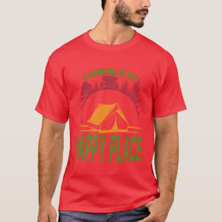 Camping is mijn geluksplek grappig t-shirt