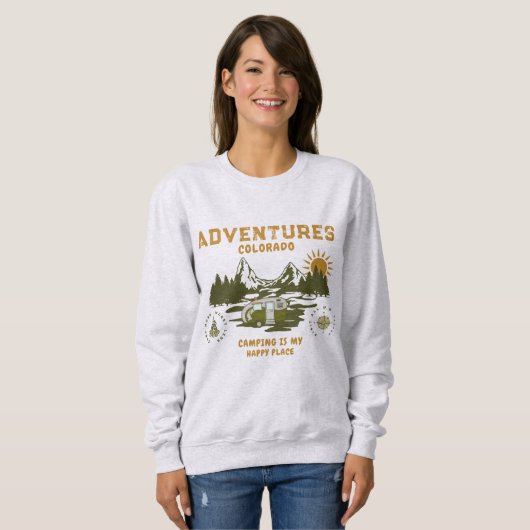 Camping is mijn Happy Place Sweatshirt (Voorkant volledig)