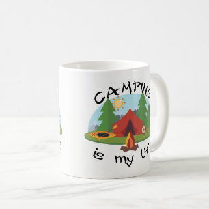 Camping is mijn levenstent en bos koffiemok