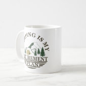 Camping is mijn pensioenplan Grappige camper Koffiemok (Voorkant links)