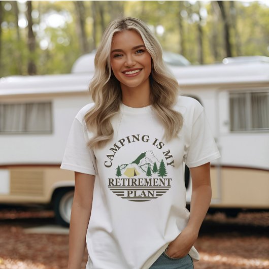 Camping is mijn pensioenplan Grappige camper T-shirt