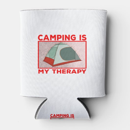 Camping is mijn therapie blikjeskoeler (Voorkant)
