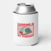 Camping is mijn therapie blikjeskoeler (Blikje Achterkant)