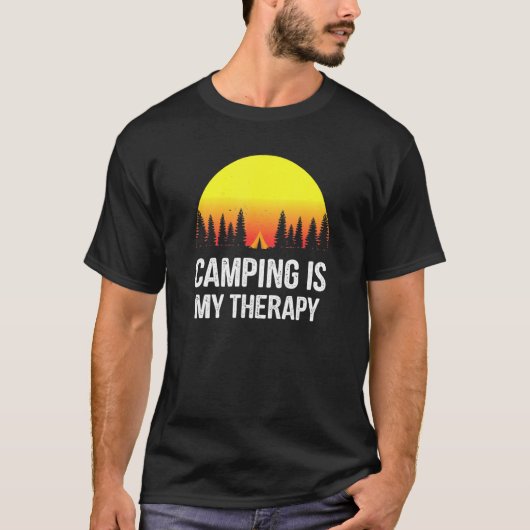 Camping is mijn therapie - Camping 1 T-shirt (Voorkant)