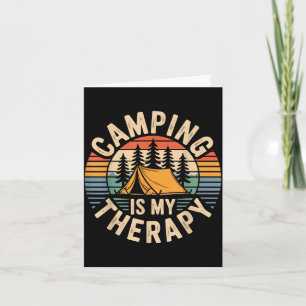 Camping is mijn therapie grappige camper kaart