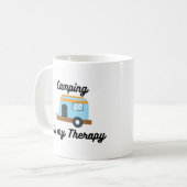 Camping is mijn therapie koffiemok (Voorkant links)