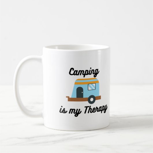 Camping is mijn therapie koffiemok (Links)