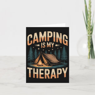 Camping is mijn therapie leuke outdoor kampvuur fa kaart