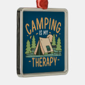 Camping is mijn therapie metalen ornament (Rechts)