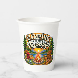 Camping is mijn Therapie Mok Papieren Bekers