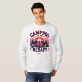 Camping is mijn therapie t-shirt (Voorkant volledig)