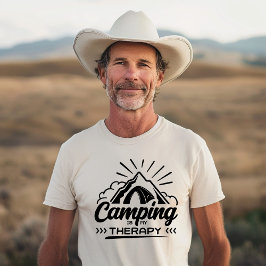 Camping is mijn therapie t-shirt