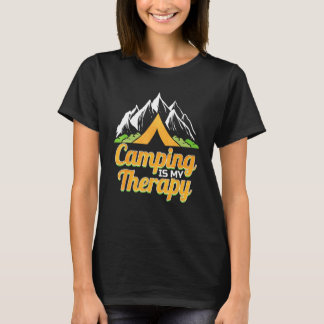 Camping is my Therapy retro vintage Hiking and Cam T-shirt