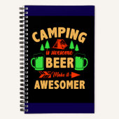 Camping is Swesome Beer Make it Aesomer-45676 Notitieboek (Voorkant)