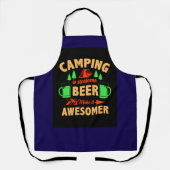 Camping is Swesome Beer Make it Aesomer-45676  Schort (Voorkant)