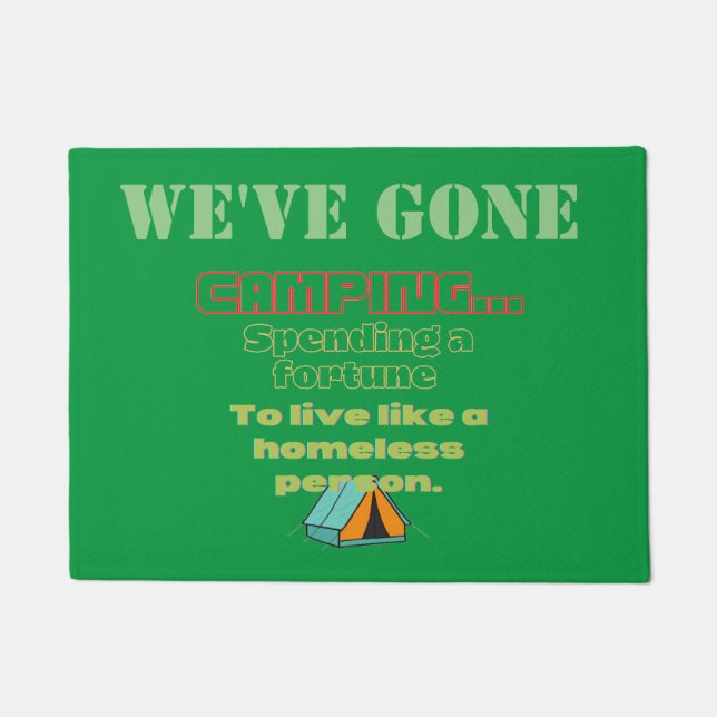 camping joke for dad deurmat (Voorkant)