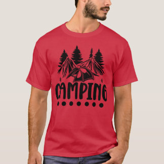 Camping jongen meisje t-shirt
