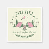 Camping Kampioenschap Meisjes Bruiloft Feest Servet (Voorkant)