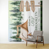 Camping Kampvuur S'mores Buiten Verjaardag Wandkleed (In situ)