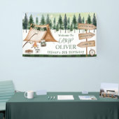 Camping Kampvuur S'mores Outdoor Verjaardag Spandoek (Beurs)