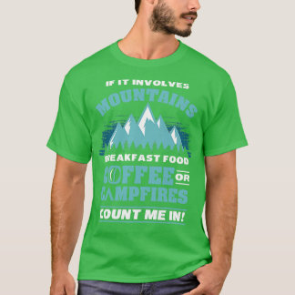 Camping Kampvuur Wandelkoffie T-shirt