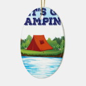 Camping Keramisch Ornament (Links)